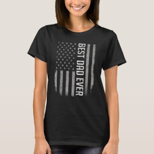 ボーナ最高のスパパEVER AMERICAN USA FLAG FATHER DAY Tシャツ