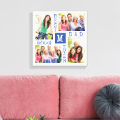 ボーナ最高のスパパEVER BLUE WHITE 4フォトコラージュ キャンバスプリント (インサイチュ (リビング))