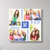 ボーナ最高のスパパEVER BLUE WHITE 4フォトコラージュ キャンバスプリント (正面)