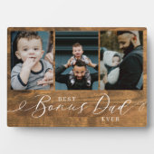 ボーナ最高のスパパEver Woodgrain Faters Day写真 フォトプラーク (正面)