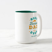 ボーナ最高のーゴルフ誕生日パパ史上最高の日 ツートーンマグカップ (正面右)