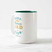 ボーナ最高のーゴルフ誕生日パパ史上最高の日 ツートーンマグカップ (正面左)