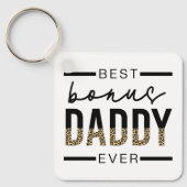 ボーナ最高のーダディエバーレオパードタイポグラフィ キーホルダー (正面)