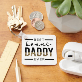 ボーナ最高のーダディエバーレオパードタイポグラフィ キーホルダー