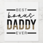 ボーナ最高のーダディエバーレオパードタイポグラフィ ワインラベル (シングルラベル)