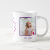 ボーナ最高のーママ常に写真テンプレートステップママ ジャンボコーヒーマグカップ (右)