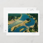 ボーネビルダムとコロンビア川から空気 ポストカード (正面/裏面)