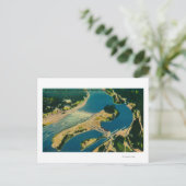 ボーネビルダムとコロンビア川から空気 ポストカード (スタンド正面)