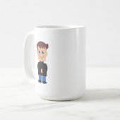 ボーノルムチビ（小さくかわいく書いた感じ） コーヒーマグカップ (正面左)