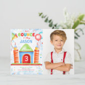 ボーバウンス誕生日フォト招待状 招待状 (スタンド正面)