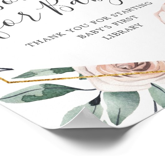 ボーバラ赤ちゃんシャワーベビー標識本 ポスター (角)