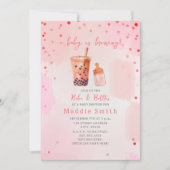 ボーバ&ボトルベビーはブルーイングバブルティーシャワー 招待状 (正面)