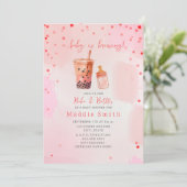 ボーバ&ボトルベビーはブルーイングバブルティーシャワー 招待状 (スタンド正面)