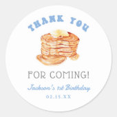 ボーパンケークブレックファスト誕生日サンキューユー ラウンドシール (正面)