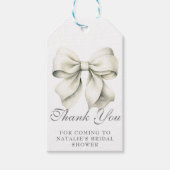 ボーパーソナライズされたかわいらしブライダルシャワーありがとう ギフトタグ (正面)