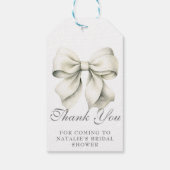 ボーパーソナライズされたかわいらしブライダルシャワーありがとう ギフトタグ (裏面)