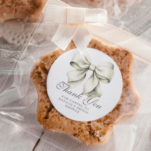 ボーパーソナライズされたかわいらしブライダルシャワーありがとう ラウンドシール