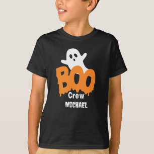 ボーパーソナライズされたクルーキッズハロウィーン Tシャツ
