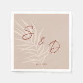 ボーパーソナライズされたホ結婚ス スタンダードカクテルナプキン (正面)