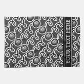 ボーパーソナライズされたリング用ボウリングをする人、 クリケットの投手 キッチンタオル (横)