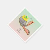 ボーパーソナライズされたル及びチェーン結婚式の引き出物 スタンダードカクテルナプキン (角)