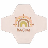 ボーパーソナライズされたレインボー赤面ピンクキッズ サッカーボール (フラット)