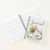 ボーパーソナライズされたー自転車フローラジャーナル ノートブック (内部)