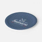 ボーパーソナライズされた航海のト名ニット羊毛 ペーパープレート (アングル)