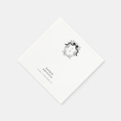 ボービクトリアンモノグラ結婚ムまたは婚約パーティ スタンダードカクテルナプキン (角)