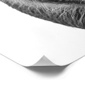 ボーピグウッドランドモダンポートレート白黒 ポスター (角)