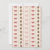 ボーピネコーンパターンクリスマスフォト シーズンカード (裏面)