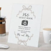 ボーピンクフォトゲストブックカメラサイン 台座サイン (インサイチュ)