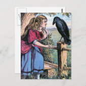 ボーピープザクロウヴィンテージイラストレーション ポストカード (正面/裏面)