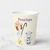 ボーピープ子供部屋韻🍼ワードクラウド名コラージュ 紙コップ (裏面)