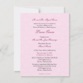 ボーファンシールガウンキンセアニェラ招待状（ピンク） 招待状 (裏面)