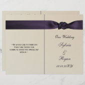 ボーフェイクアメジスト紫の結婚式プログラム (正面/裏面)