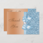 ボーフェイクシークインブルーミルクチョコレートありがとう サンキューカード (正面/裏面)