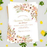 ボーフェミニンーバラフローラ80th誕生日パーティー 招待状<br><div class="desc">Bohoフェミニンバラフローラ80th Birthday Party Invitationこのと招待テンプレートを使シンプル用すモダンる！単に文字を編集し、それをダウンロードまたはプリントする！</div>