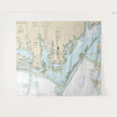 ボーフォートの入り江とコアのサウンドチャートの一部 タペストリー (正面(横))