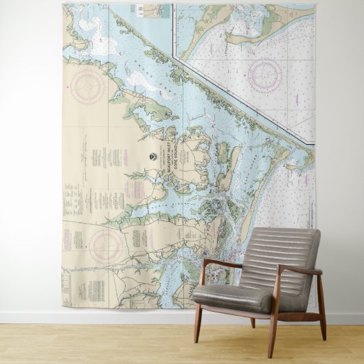 ボーフォートの入り江とコアのサウンドチャートの一部 タペストリー (インサイチュ)