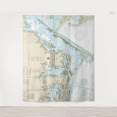 ボーフォートの入り江とコアのサウンドチャートの一部 タペストリー (正面)