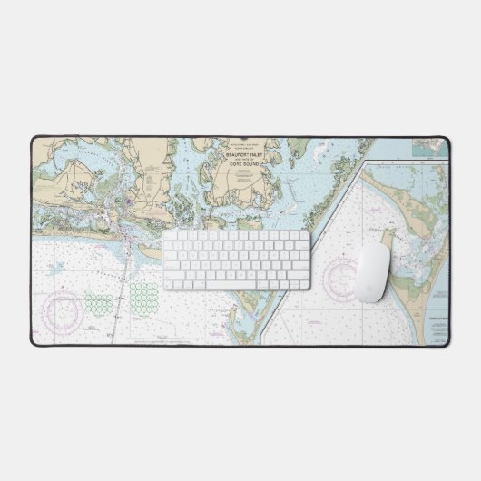ボーフォートの入り江とコアのサウンドチャートの一部 デスクマット (キーボード&マウス)