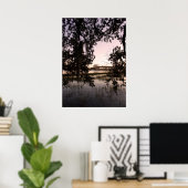 ボーフォートポスターの日没の森の記念橋 ポスター (ホームオフィス)