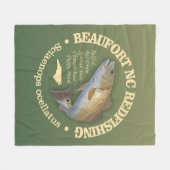 ボーフォートNC (レディフィッシュ) フリースブランケット (正面(横))