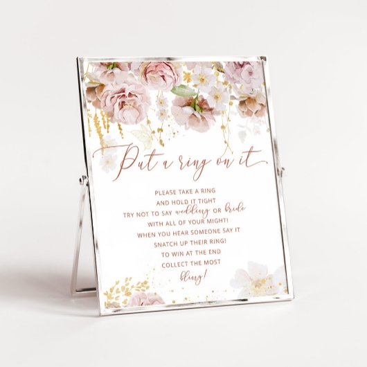 ボーフローラガーデン花嫁ブライダルシャワーと言わない ポスター