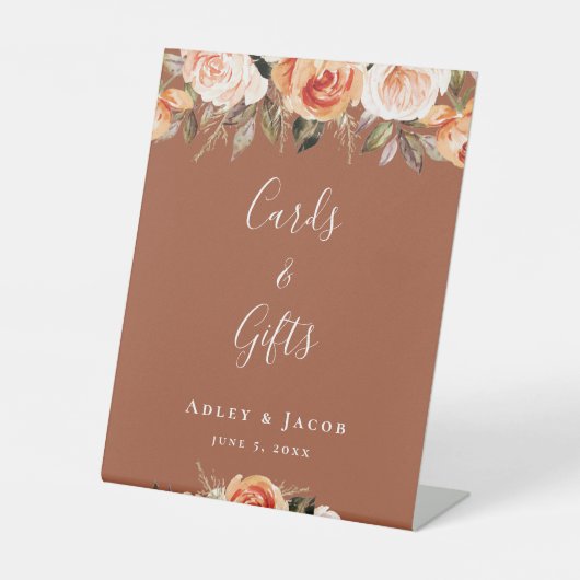 ボーフローラ秋カード及びギフト結婚ズカスタム 台座サイン (正面)