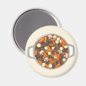 ボーフ・ブルギニョン牛ブルゴーニュ・シチューフランスの食品 マグネット (正面/裏面)