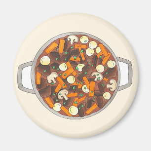 ボーフ・ブルギニョン牛ブルゴーニュ・シチューフランスの食品 マグネット