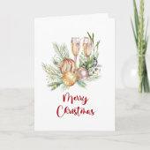 ボーブルとシャンパンクリスマスグリーティング シーズンカード (正面)