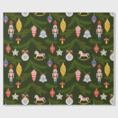 ボーブルと木製の兵士のクリスマスパターン ラッピングペーパー (フラット)